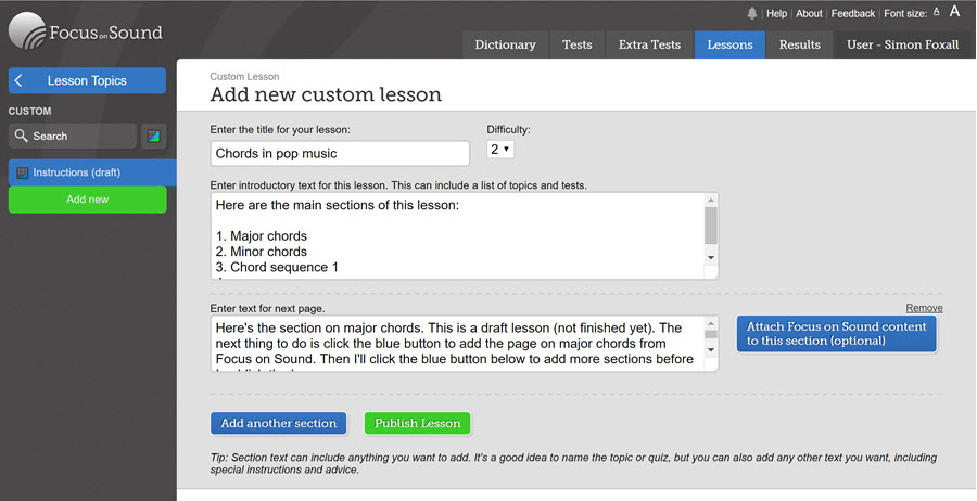 CustomLesson