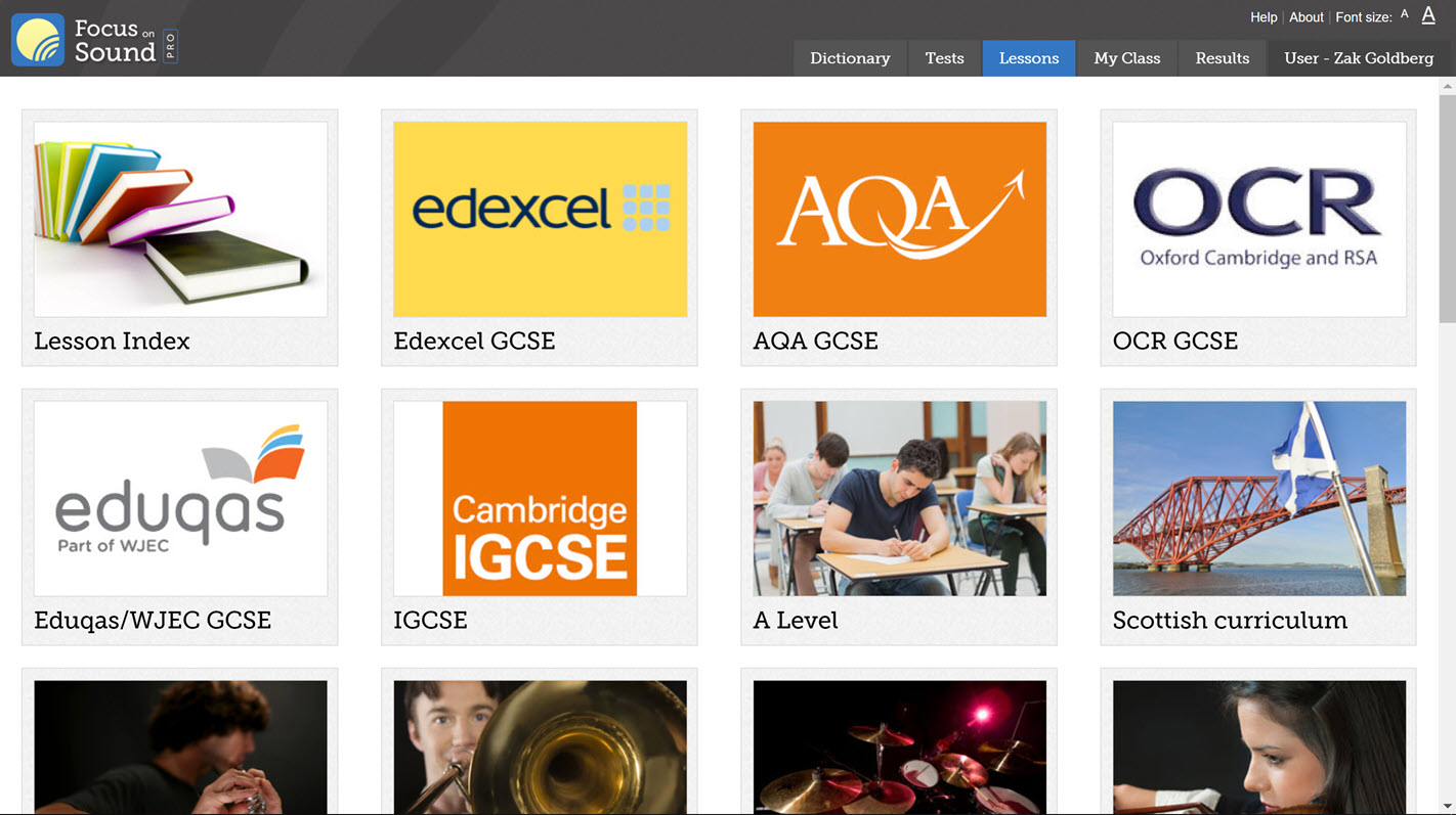 Our new lesson page